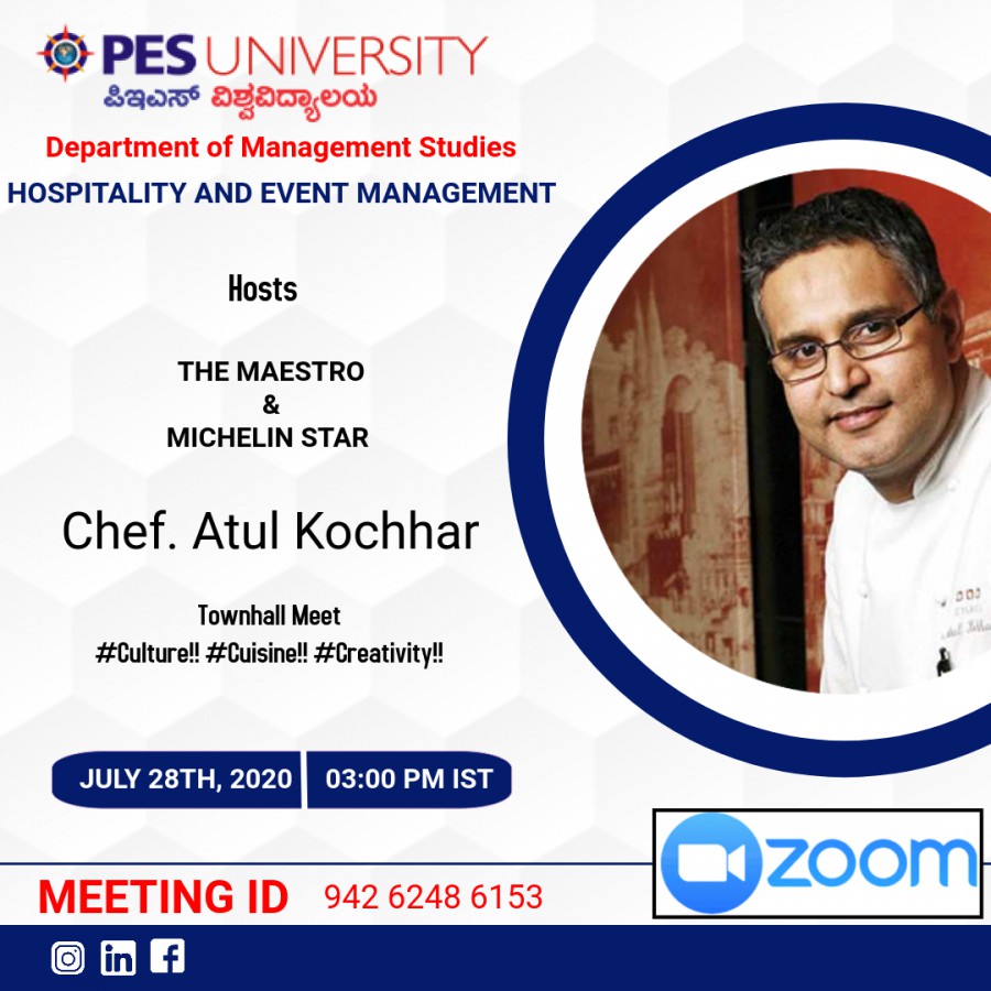 Townhall with the Maestro and Michelin star Chef. Atul Kochhar