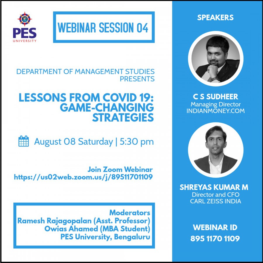 LESSONS FROM COVID 19: GAME-CHANGING STRATEGIES