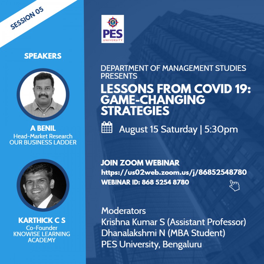 LESSONS FROM COVID 19: GAME-CHANGING STRATEGIES