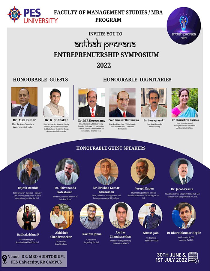 ANTHAH PRERANA - Entrepreneurial Symposium