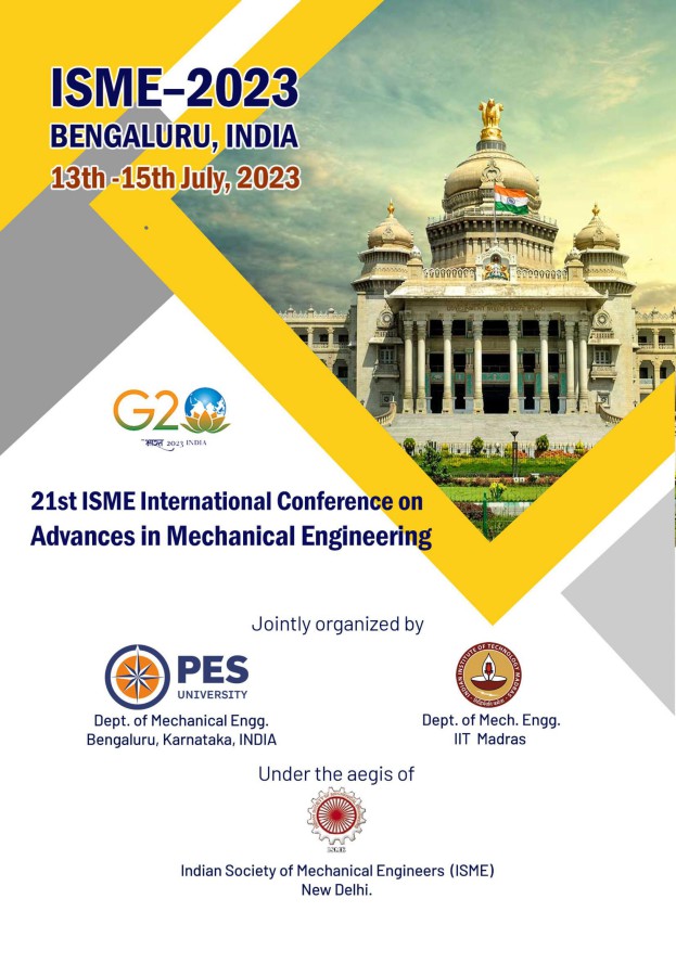 21st ISME International Conference on Advances in Mechanical Engineering @ PES University