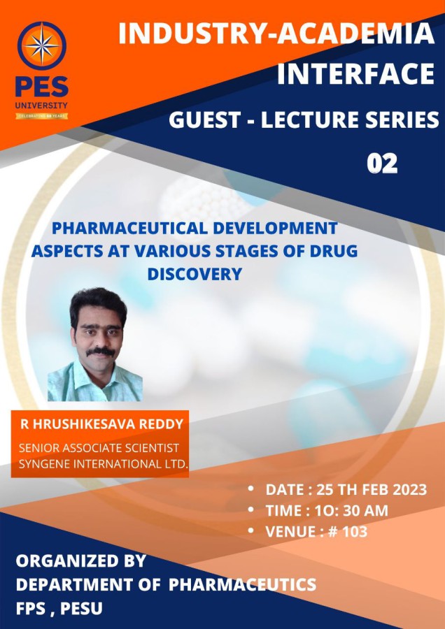Lecture on Pharmaceutical Development Aspects at Various Stages of Drug Discovery