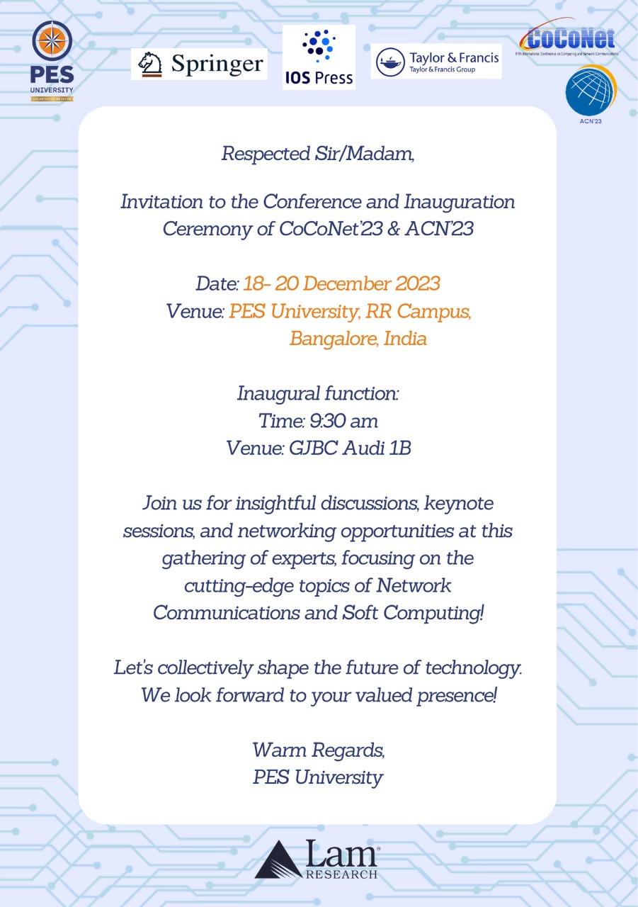 Fifth International Conference on Computing and Network Communications (CoCoNet'23)