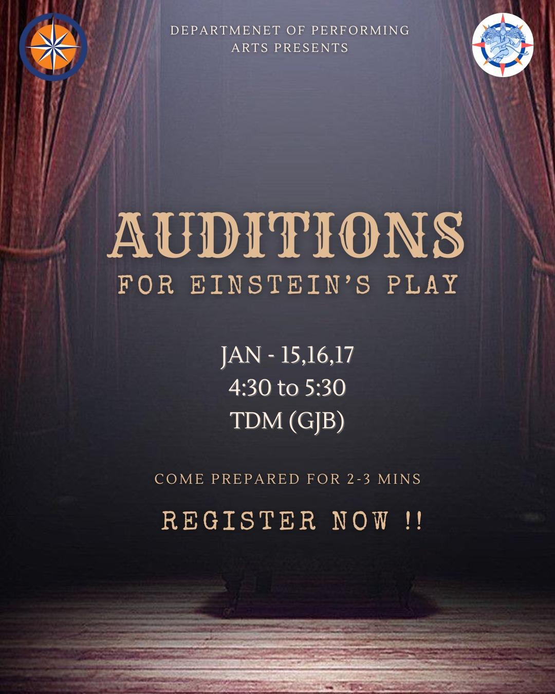 Auditions For Einstein's Play