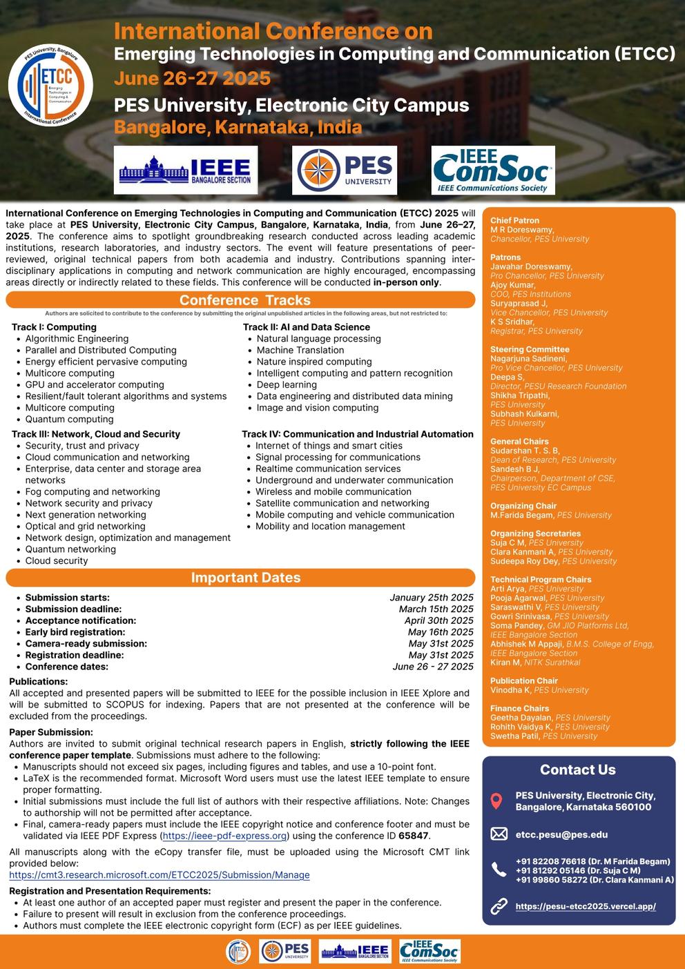 Emerging Technologies in Computing and Communication (ETCC)