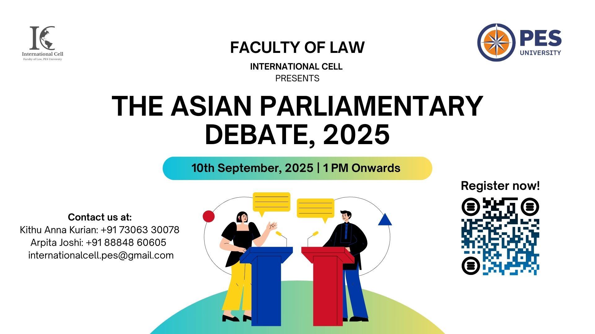 The Asian Parliamentary Debate, 2025
