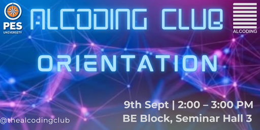 The Alcoding Club Orientation
