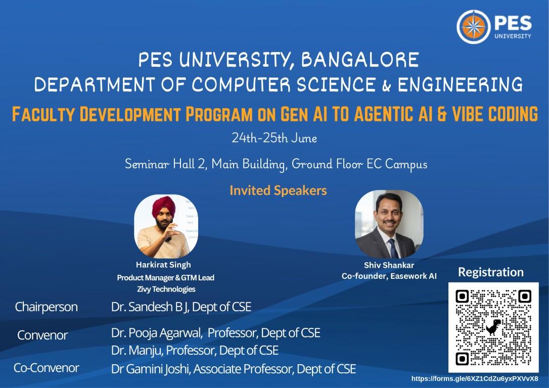 Faculty Development Program on Gen AI to Agentic AI & Vibe Coding