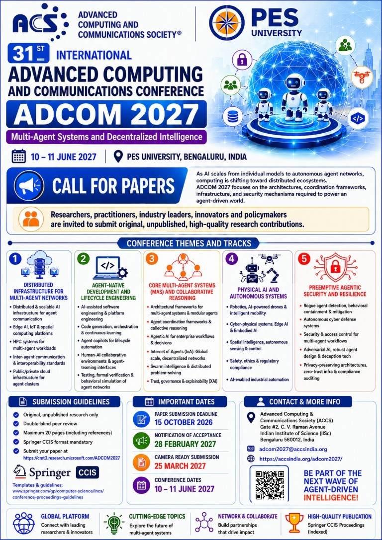 31st International Advanced Computing and Communication Conference