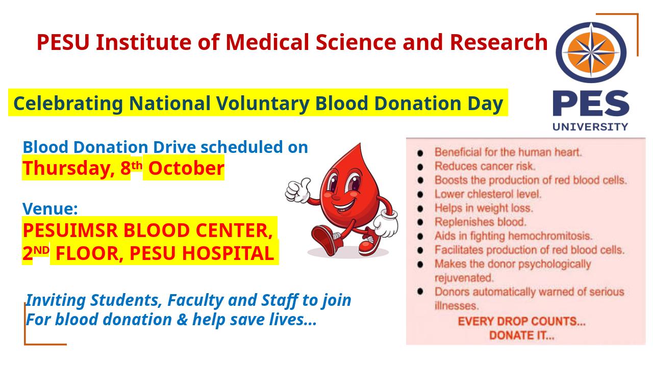 National Voluntary Blood Donation Day 2026