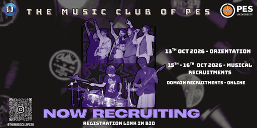 Music Club of PES Recruitment & Orientation 2026